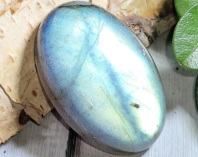 Natural Top Grade Multi-Flash Labradorite Oval Cabochon 45ct 9 Grams 30mm x 20mm Wire Wrapping, Weaving or Pendant, Collector AD32