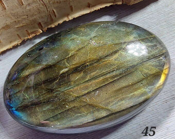 Blue Flash Labradorite Oval Cabochon (50ct, 22mm x 35mm)