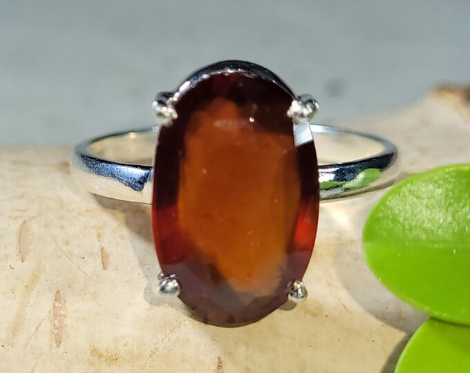 Natural Premium Red Garnet 3.50Ct .925 Sterling Silver Ring Size 9 Gorgeous Eye Clean Stone Genuine Red Garnet Gift for Her CN27