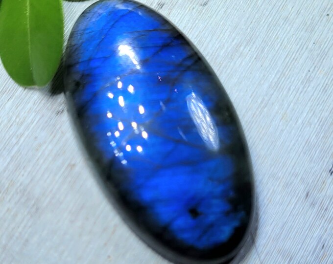Natural Premium Grade Multi Flash Labradorite Oval Cabochons 37.50ct 1 Stone Wire Wrapping, Weaving, Pendant or Ring BA18
