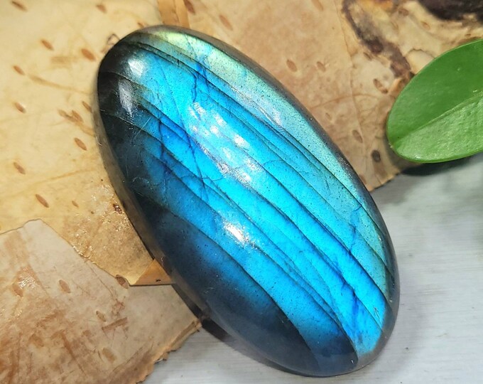 Blue Flash Labradorite Cabochon,Labradorite Oval Cabochon 45ct, Labradorite Cabochon,  Wire Wrapping, Weaving, Pendant, Collector DE10