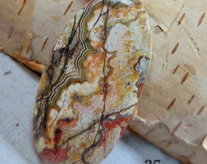 Ocean Jasper Cabochon, Oval Shaped, Wire Wrapping, Weaving, Use as Pendant, Premium Grade Purpurite, Gift for Her, GA25