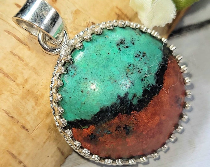 Sonora Jasper Pendant, Sonora Jasper Sterling Silver Pendant, Handmade Sonora Jasper Pendant, Gift for Her, Statement Pendant DK