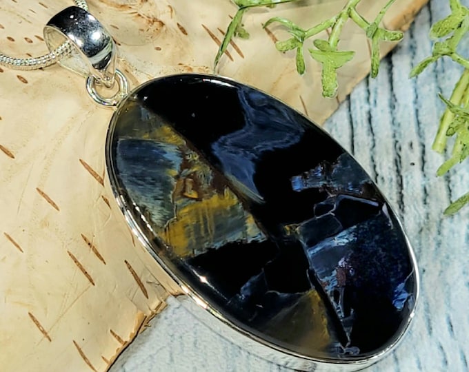 Pietersite Pendant, Premium Grade Pietersite Sterling Silver Pendant, Handmade Pietersite  Pendant, Statement Pendant, Gift for Her, HS22