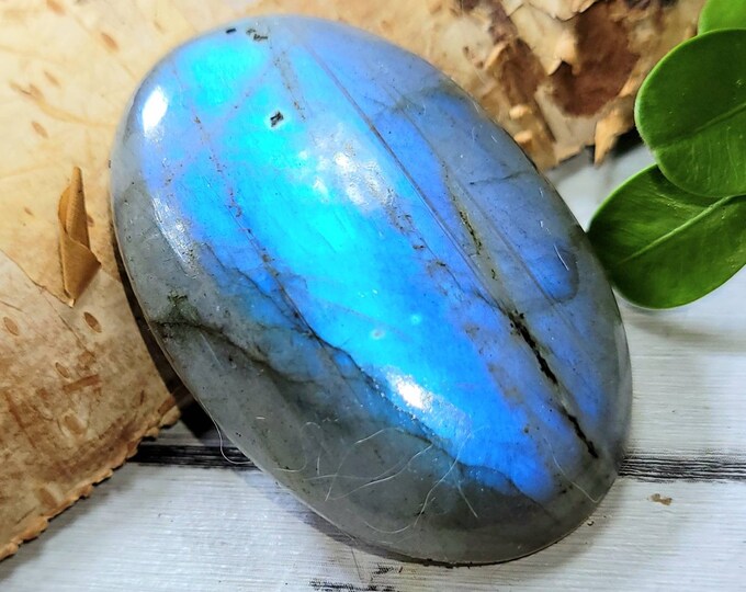 Blue Flash Labradorite Cabochon,Labradorite Oval Cabochon 70ct, Labradorite Cabochon,  Wire Wrapping, Weaving, Pendant, Collector DE45