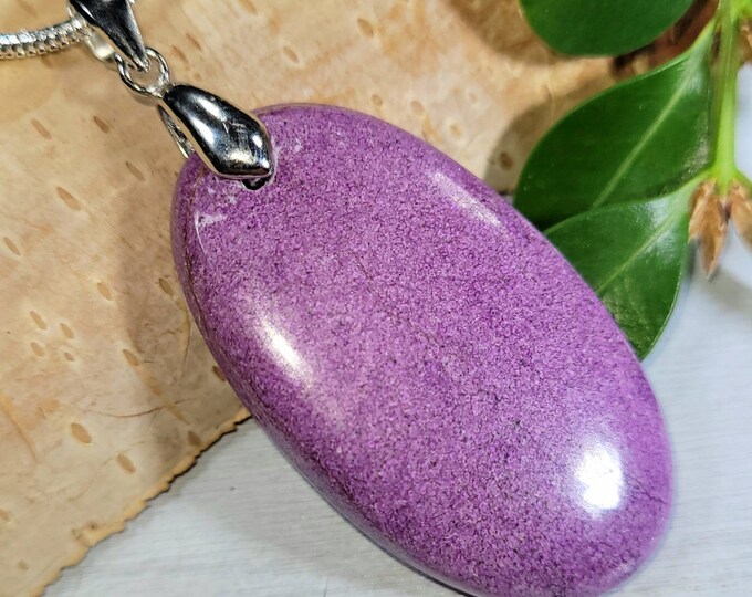 Stichtite Pendant, Stichtite Sterling Silver Pendant, Handmade Stichtite Pendant, Statement Pendant, DN33