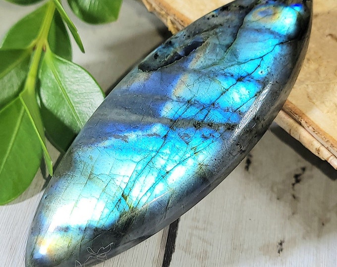 Natural Multi-Flash Labradorite Marquise Cabochon 100ct  20 Grams 68mm x 25mm Wire Wrapping, Weaving or Pendant, Collector LB31