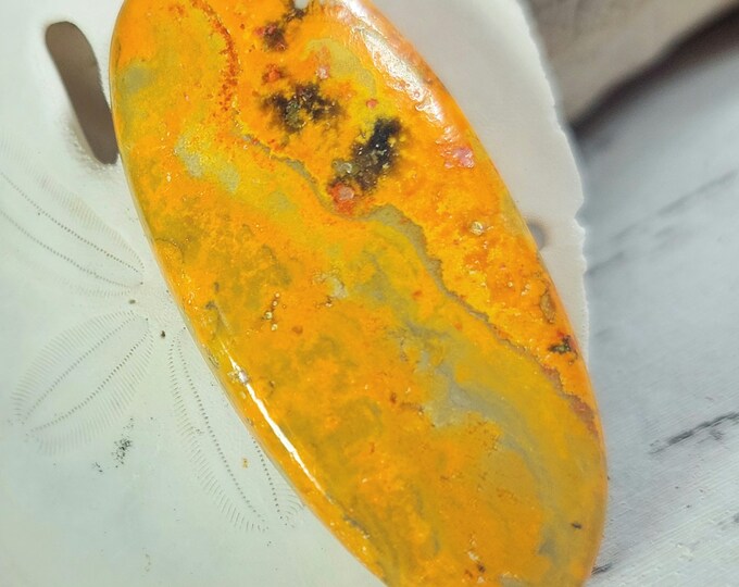 Bumblebee Jasper Oval Cabochon, Eclipse Jasper Cabochon, Oval Jasper Cabochon, Wire Wrapping, Weaving, Use for Pendant, GB30
