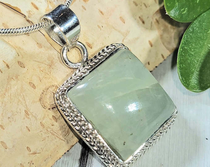 Natural Top Choice Aquamarine Oval .925 Sterling Silver Pendant 9 Grams 1 1/4" x 3/4" AB49