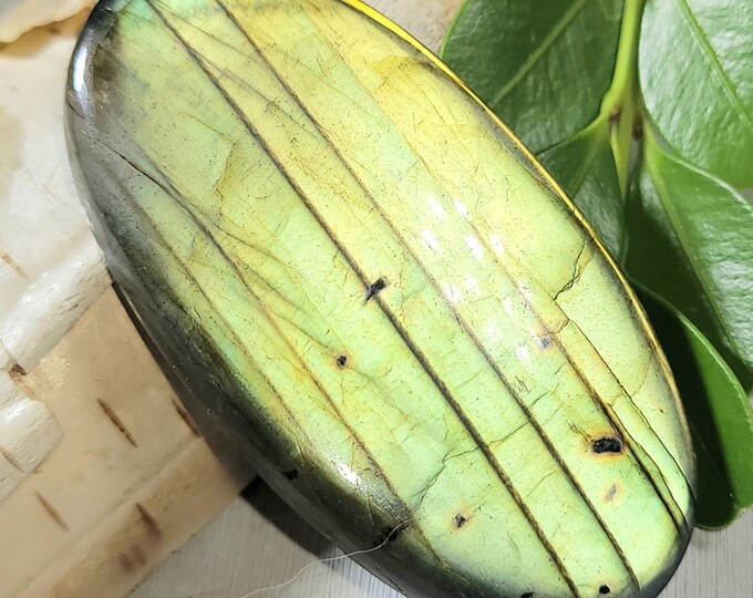 Natural Bright Multi-Flash Labradorite Oval Cabochon 100ct 20 Grams 54mm x 28mm Wire Wrapping, Weaving or Pendant, Collector LD11