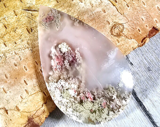 Moss Agate Cabochon, Scenic Moss Agate cabochon, Moss Agate Cabs, Moss Agate Scenic Cabochons, Green and Red Moss Agate Cabochons FL30,