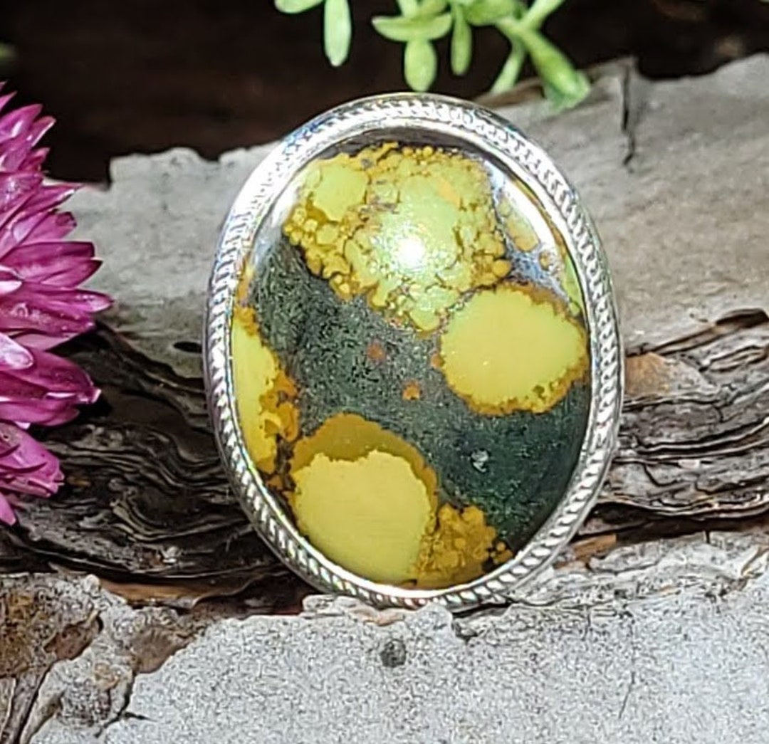 Tibetan Turquoise Sterling Silver Ring: Handmade Boho Statement Ring ...