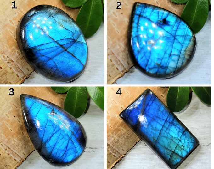 Blue Labradorite Cabochon Bead, Blue Cabochon for wire wrapping, Blue Flash Labradorite Cabochons, Labradorite Cabochons LF11