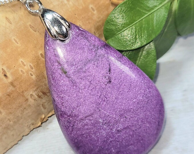 Stichtite Pendant, Stichtite Sterling Silver Pendant, Handmade Stichtite Pendant, Statement Pendant, DS48