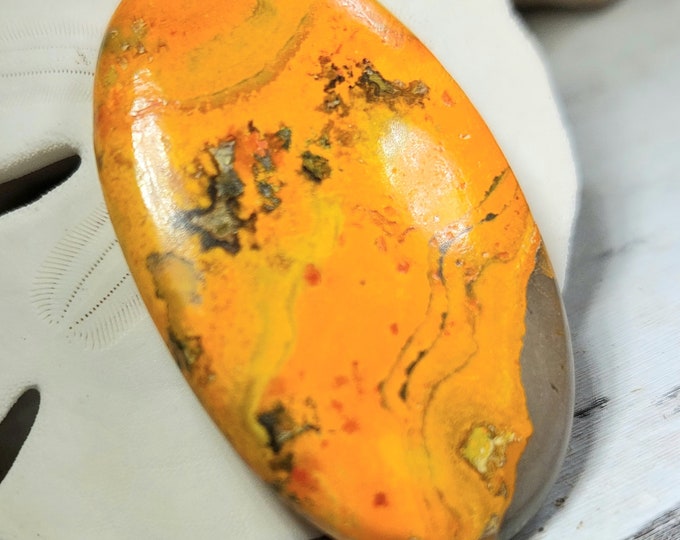Bumblebee Jasper Oval Cabochon, Eclipse Jasper Cabochon, Oval Jasper Cabochon, Wire Wrapping, Weaving, Use for Pendant, GB22