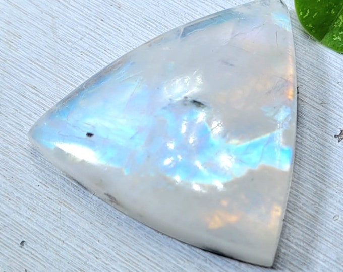 Rainbow Moonstone Cabochon, Moonstone Cabochon, Wire wrapping, Jewelry Making, Triangle Cabochon Moonstone, FL06