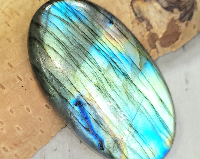 Multi Color Flash Labradorite Cabochon, Labradorite Oval Cabochon 84.50ct, Labradorite Cabochon,  Wire Wrapping, Weaving, Pendant, FS39