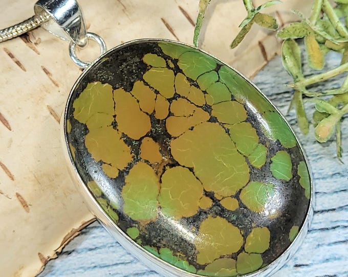 Handmade Tibetan Turquoise Sterling Silver Pendant