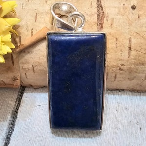 Lapis Lazuli Pendant, Lapis Sterling Silver Pendant, Handmade Pendant, Gift for Her, Statement Pendant, FV19