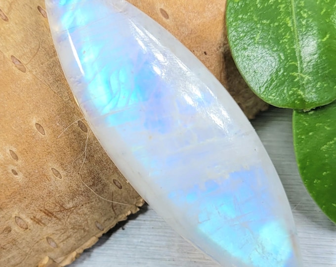 Rainbow Moonstone Cabochon, Moonstone Cabochon, Wire wrapping, Jewelry Making, Marquise Cabochon Moonstone, FL03