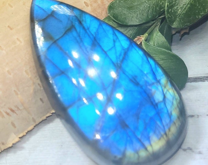 Blue Flash Labradorite Cabochon,Labradorite Pear Cabochon 80ct, Labradorite Cabochon,  Wire Wrapping, Weaving, Pendant, Collector CR23