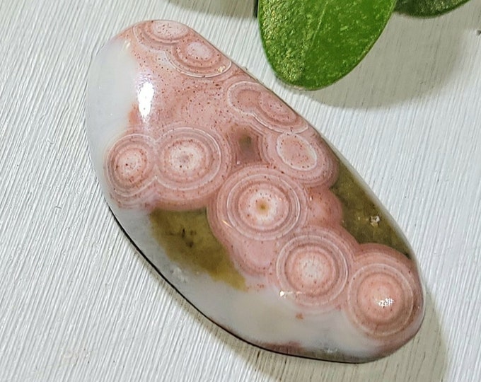 Natural AAA Grade Colorful Ocean Jasper Freeform Cabochon 25ct 30mm x 15mm Wire Wrapping, Weaving or Pendant, Collector AD17