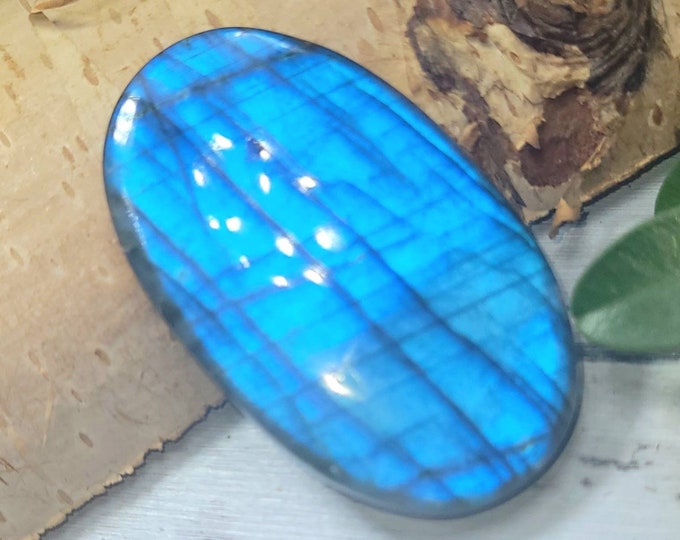 Blue Flash Labradorite Cabochon,Labradorite Oval Cabochon 70ct, Labradorite Cabochon,  Wire Wrapping, Weaving, Pendant, Collector CR21
