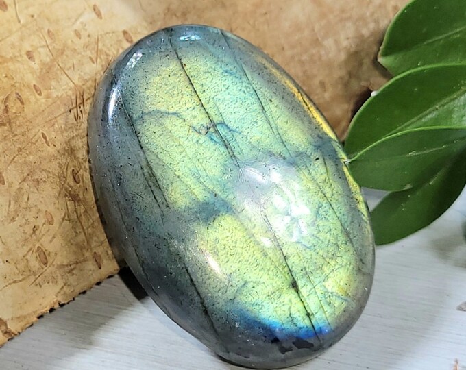 Natural Multi Color Fire Labradorite Oval Cabochon 40ct 8 Grams 29mm x 20mm Wire Wrapping, Weaving or Pendant, Collector CH15