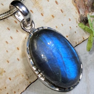 Labradorite Pendant, Blue Labradorite Sterling Silver Pendant, Handmade  Labradorite Pendant, Gift for Her, Statement Pendant HA39