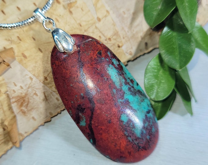 Natural Rare Premium Sonora Jasper , Sunrise Jasper Pendant, Senset Jasper Pendant CL16 .925 Sterling Silver Bail