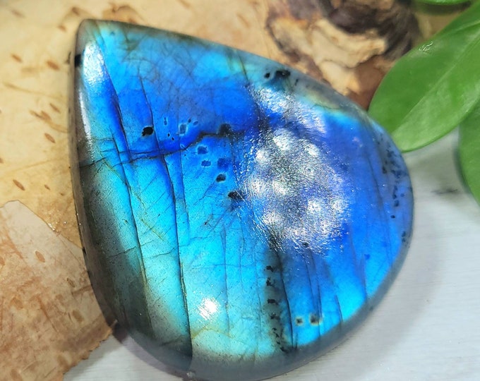 Blue Flash Labradorite,Labradorite Pear Cabochon 90ct. Premium Labradorite Cabochon, Wire Wrapping, Weaving, Pendant, Collector DE06