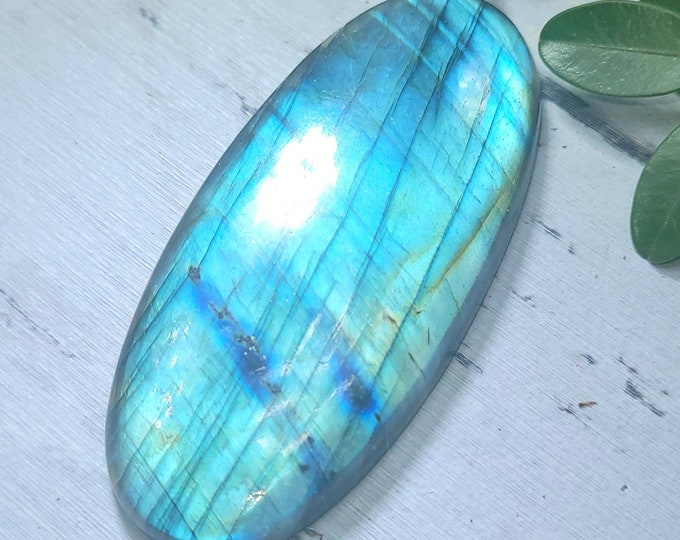 Blue Flash Labradorite Cabochon, Huge Labradorite Oval Cabochon, Labradorite Cabochon, Wire Wrapping, Weaving, Pendant, Collector DN43
