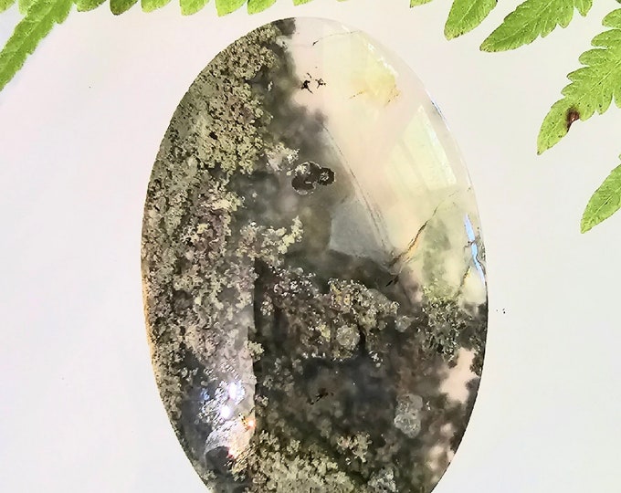 Moss Agate Cabochon, Scenic Moss Agate cabochon, Moss Agate Cabs, Moss Agate Scenic Cabochons, Green and Brown Moss Agate Cabochons FM39