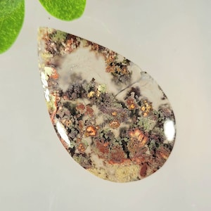 Moss Agate Cabochon, Scenic Moss Agate cabochon, Moss Agate Cabs, Moss Agate Scenic Cabochons, Green and Red Moss Agate Cabochons FL52