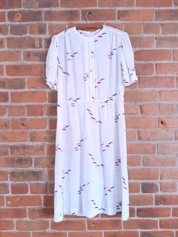 Vintage Summer Dress, White Vintage Dress