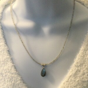 Labradorite Crystal Pendant Necklace