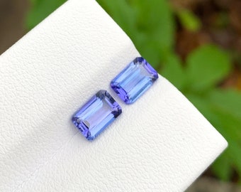 Natürliche Tansanit Paar in achteckiger Form , facettierter Tansanit loser Edelstein 1,99 cts