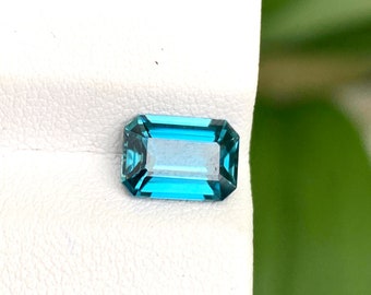 Natural blue zircon in octagon shape , semiprecious gemstone from cambodia for ring and jewelry making . 2.54 cts