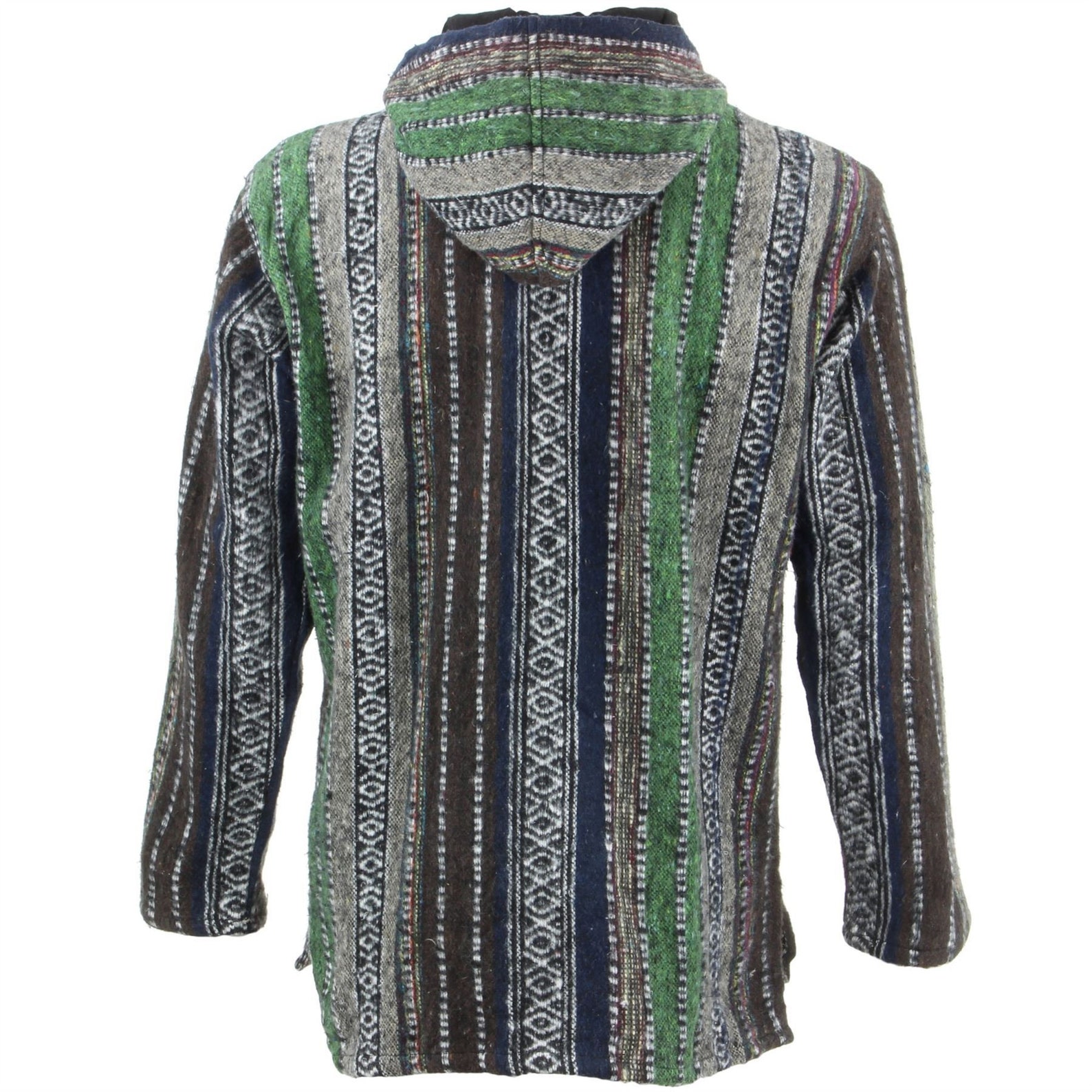 Brushed Cotton Baja Hoodie Green Etsy