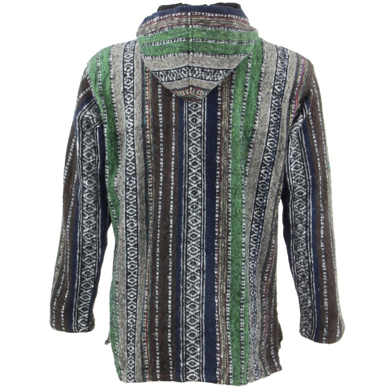 Brushed Cotton Baja Hoodie Green Etsy