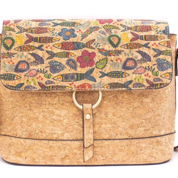 Bodycross Cork Lady bag Patrón de Flores Patrón de Flores - Bolso de mujer