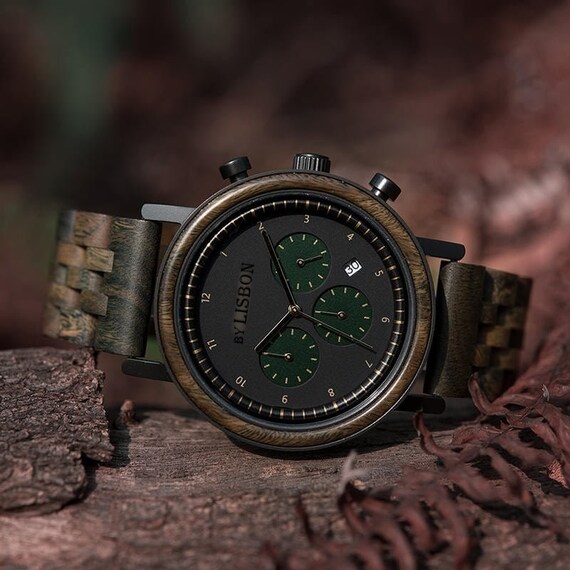 FREE ENGRAVEMENT Wooden Milky Way Wooden Watch Engraved Wooden