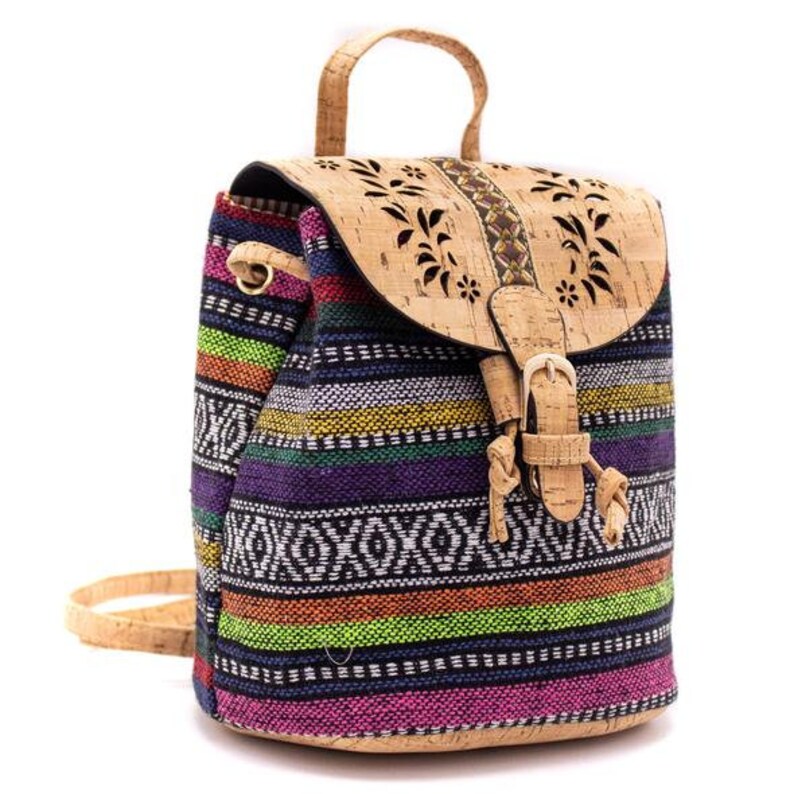 Cork Laser Cutting Cork Textile Women Backpack Women Bag Etsy