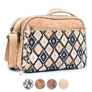 Bodycross Cork Lady bag Patrón de Flores Patrón de Flores - Bolso de mujer