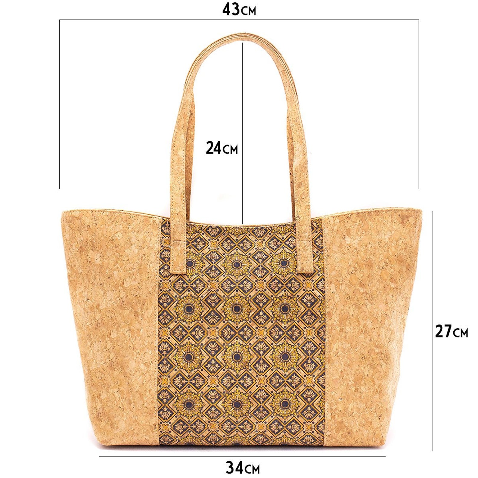 Vegan Cork Fabric Bag Natural Cork Handbag Made With Cork Etsy