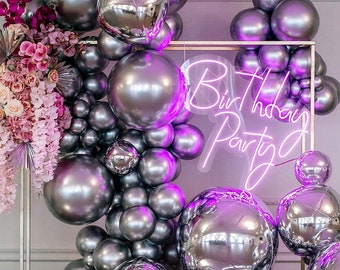 Birthday Party LED Neon Sign wall art decor backdrop photoshoot celebration