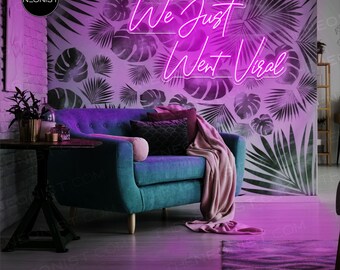 We Just Went Viral – LED Neon Sign | aesthetic affirmation sign decor Custom Wall Art Decor Sign