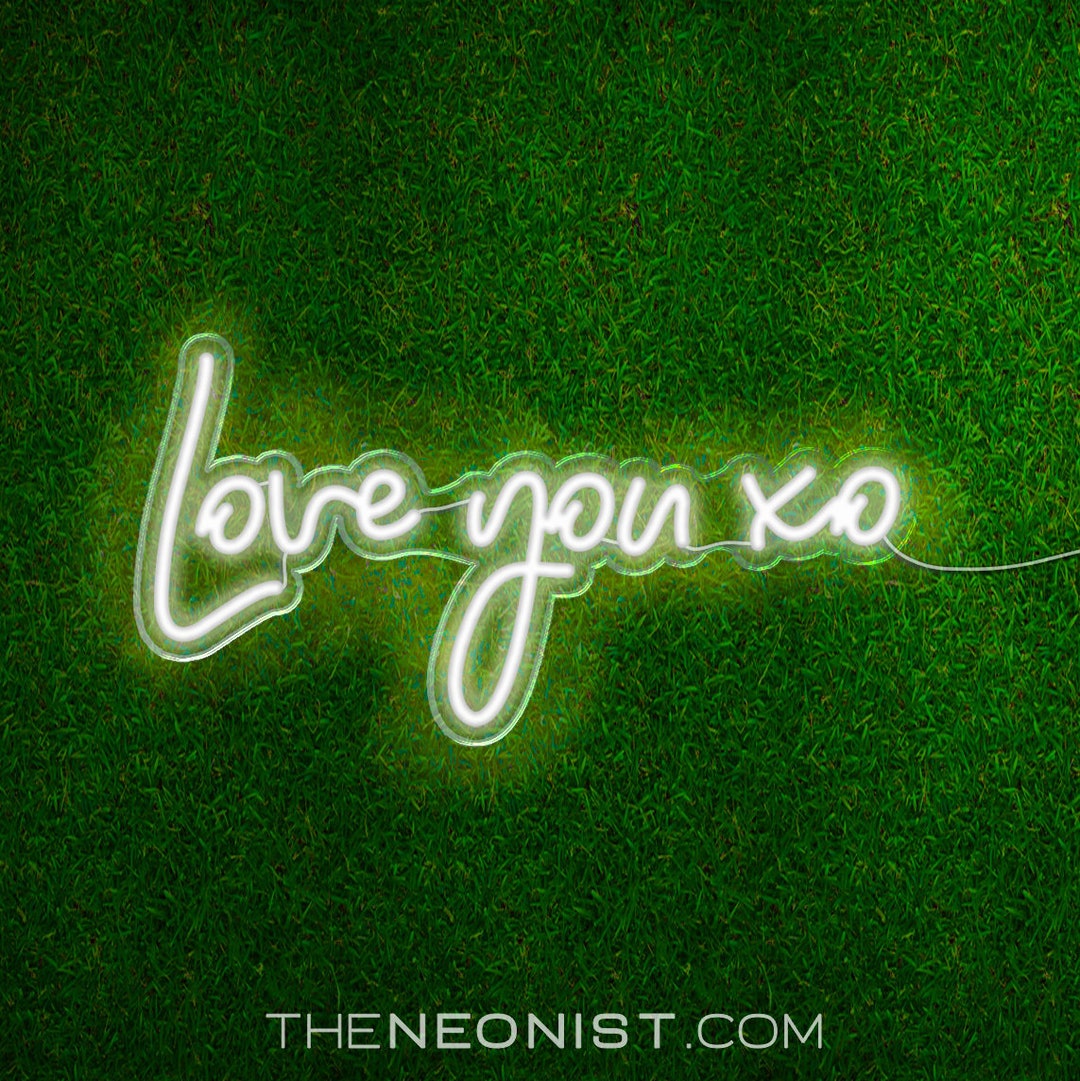 Love You Xo USB Neon Sign // Love Neon, Love Led Neon, Romantic Neon