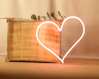 Heart LED Neon Sign // Love LED Neon Sign wall art decor