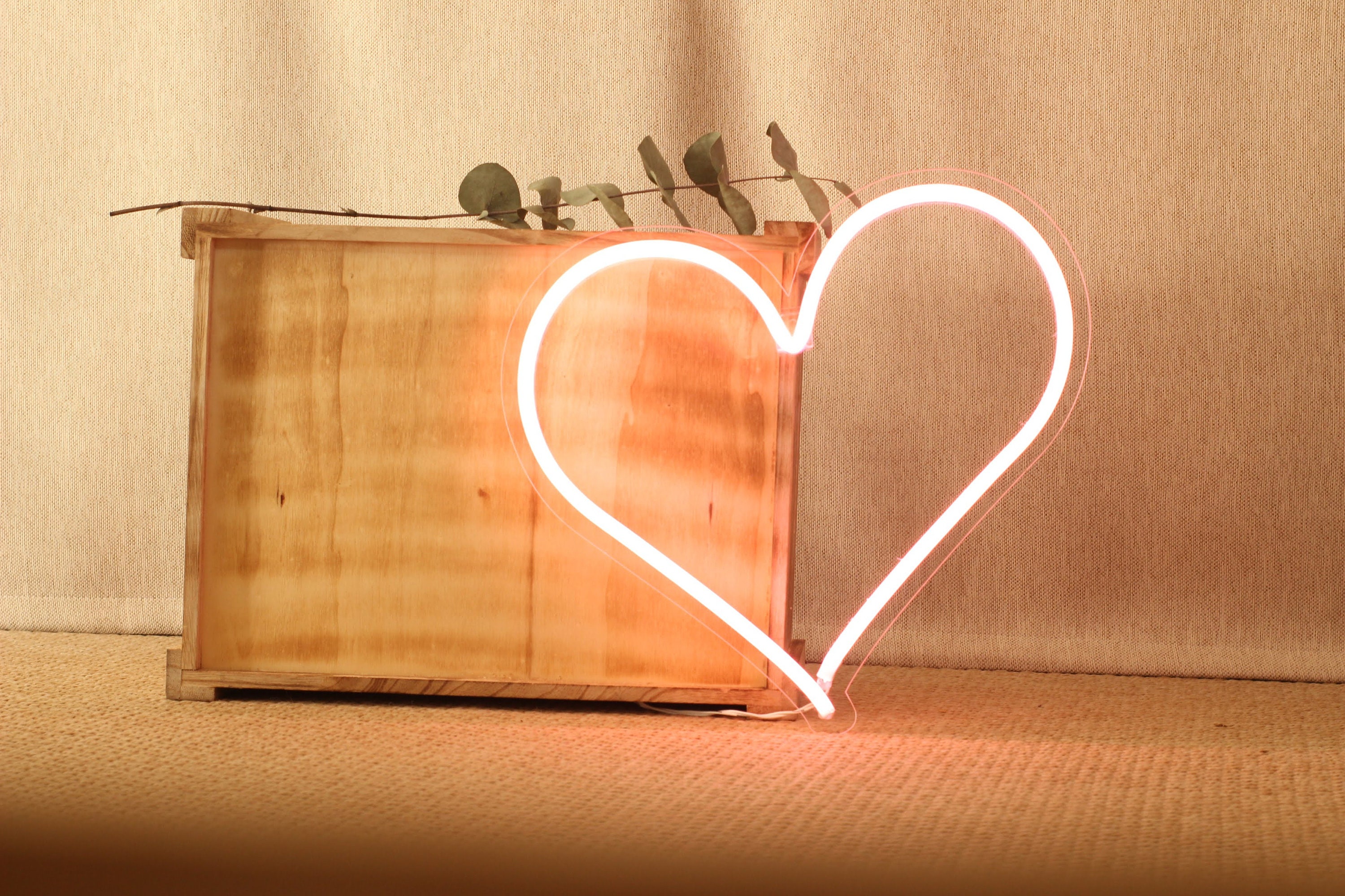 Heart LED Neon Sign // Love LED Neon Sign Wall Art Decor Etsy UK